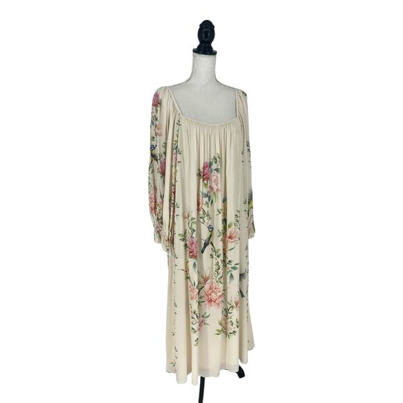 Johnny Was Byrdie Floral Boho Viscose Midi Dress - Picture 8 of 13